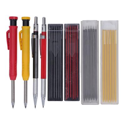 Mechanical Carpenter Pencil Set with 40 Refill Simple Operation Deep Hole Woodworking Pencil Kit