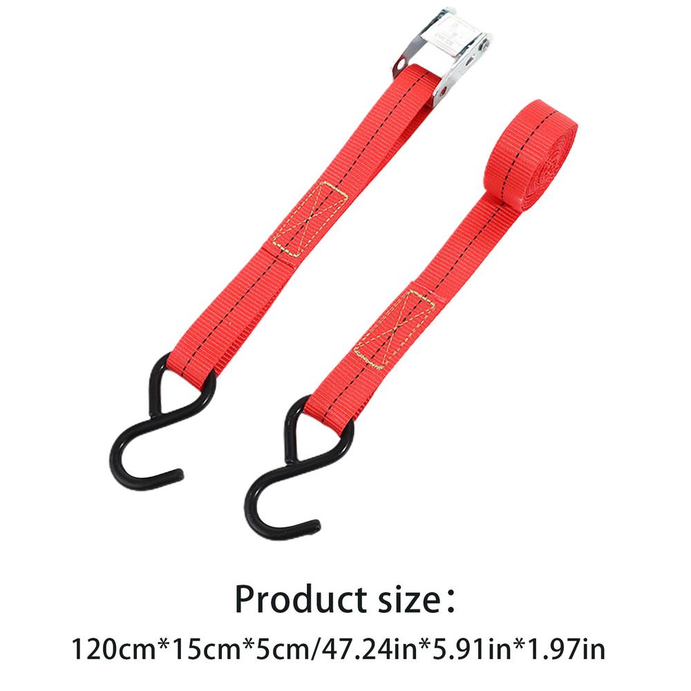 Мотоциклетный ремень 5 м ремень для крепления Эластичный трос Транспортировочные ремни Натяжной ремень для грузовика Износостойкая стропа Принадлежности для перевозки тяжелых грузов красный