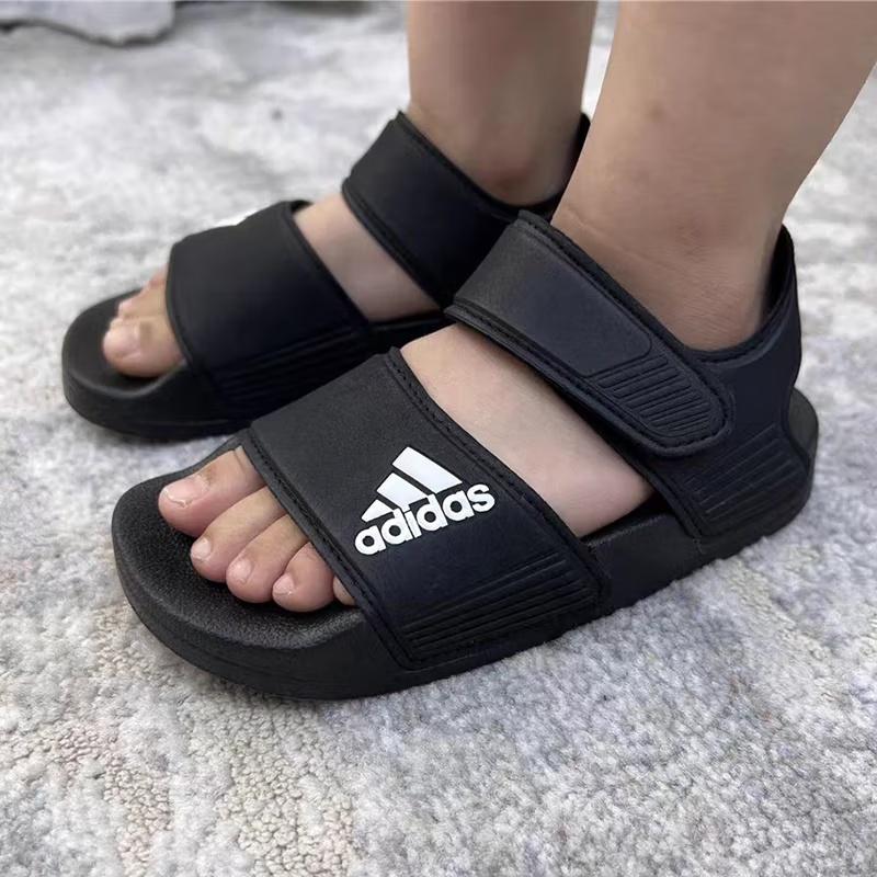 (GS) adidas Adilette Sandal 'Black White' Kids' GW0344