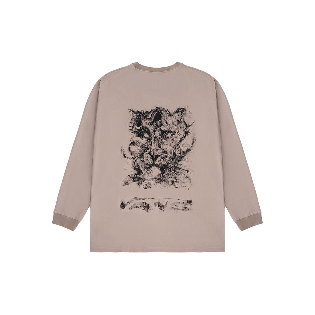 Vans Year Of The Tiger Zodiac Series Printed Sports Crew Neck Long Sleeve T-Shirt Men Tops Light-Brown VN0A7YI1YEH