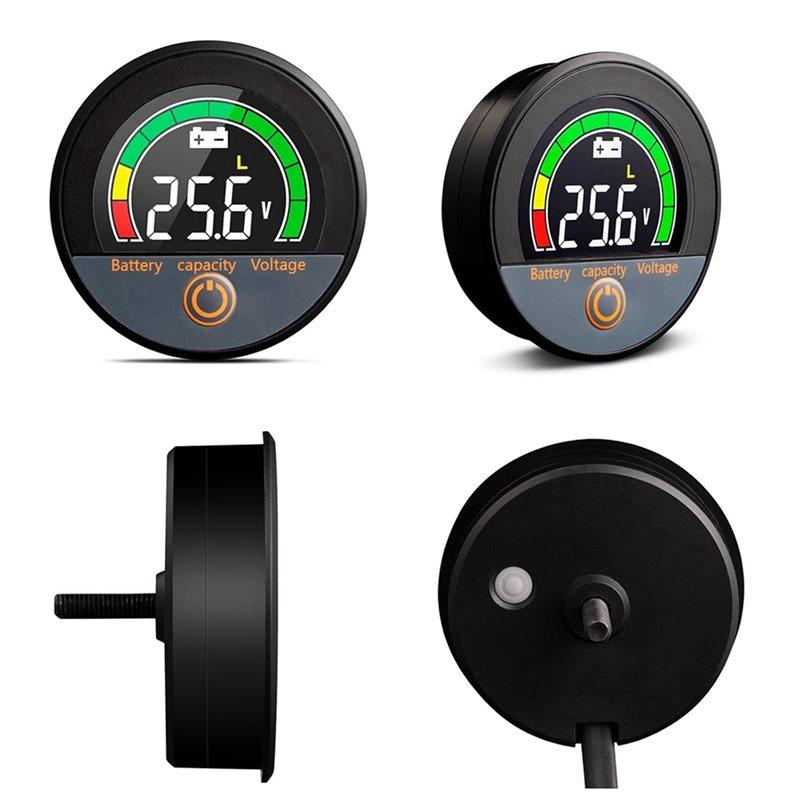 4X 12V 24V 48V 60V 84V IP67 Battery Capacity Voltage Meter With Backlight LCD And Low-Voltage Alarm For Lithium