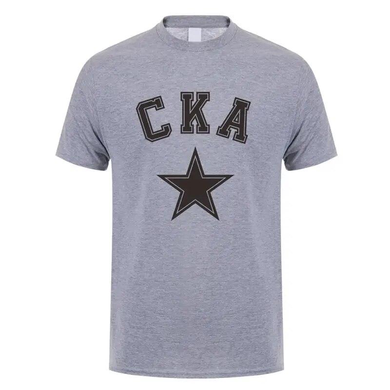 CKA Russian Hockey Team T Shirt Unisex Summer Short Sleeve Cotton KHL Saint Petersburg SKA T-shirts Tops Unisex Streetwear