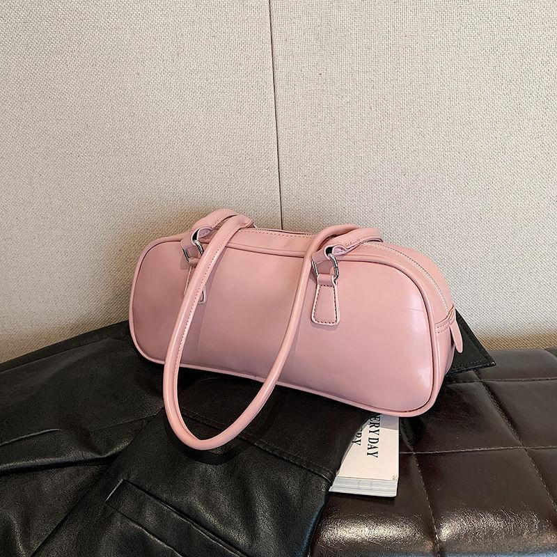 Korean Version Retro Fashion Versatile Bag Handbag New Portable Bowling Shoulder Bag Commuter Armpit Bag