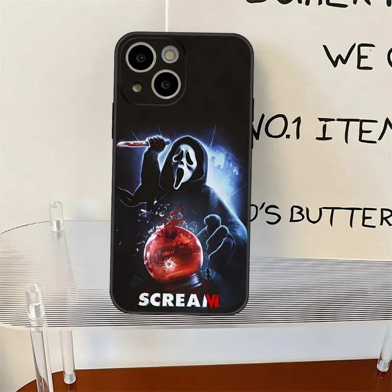 Ghostface Horror Scream Art Phone Case For iPhone 16 15 14 13 12 11 Pro Max XS X XR 7 8 SE Back Cover