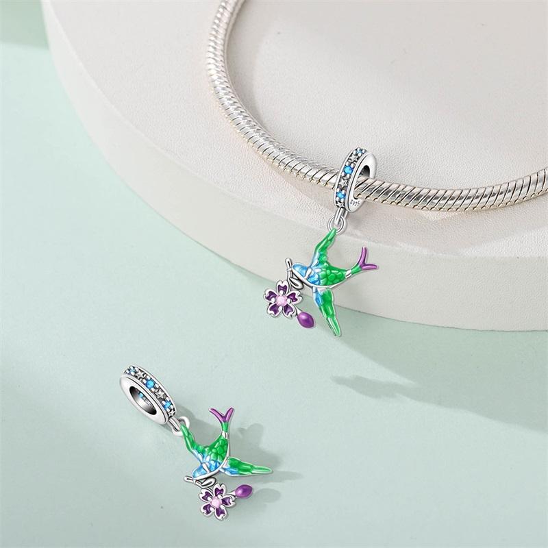 Spring Copper Butterfly Snail Swallow Charms Beads Fit 3Mmoriginal Bracelets Diy Jewelry Birthday Gift