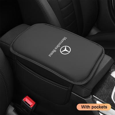 Car Armrest Box Pad Leather Arm Rest Protection Cushion Cover For Mercedes Benz E S Class AMG E200 W210 W203 W124 W204 W211 W123