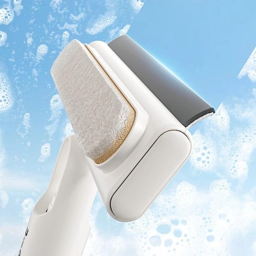 Portable Screen Window Brush 2-in-1 Glass Scraping Brush Mirror Cleaning Scraper High-rise Windows