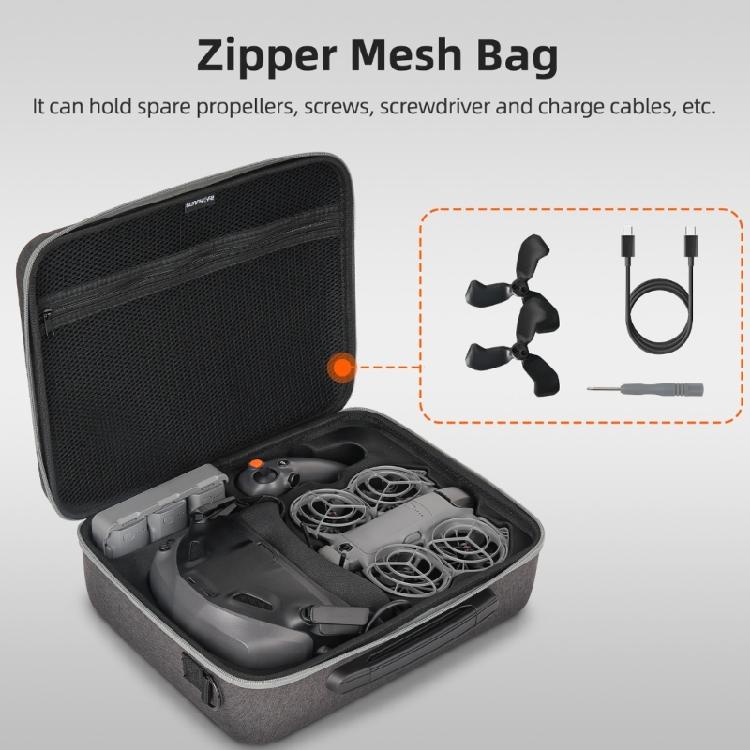 Abrasion Resistant Drones Protective Case Ergonomic Handle Crossbody Strap Customized Compartments For NEO2 Drones