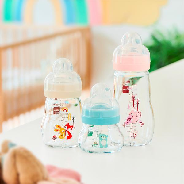 MAM 851254 Feel Good Forest Glass Bottle 260ml girl