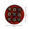 Shriji Crafts Premium Holz Rund Tic Tac Toe, Farbe Orange, Lernspielzeug