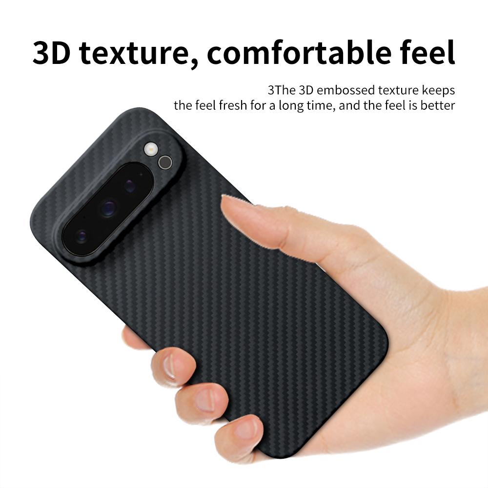For Google Pixel 9 Pro XL Case 1500D Coarse Texture Aramid Fiber Phone Cover Precision Cut-Out