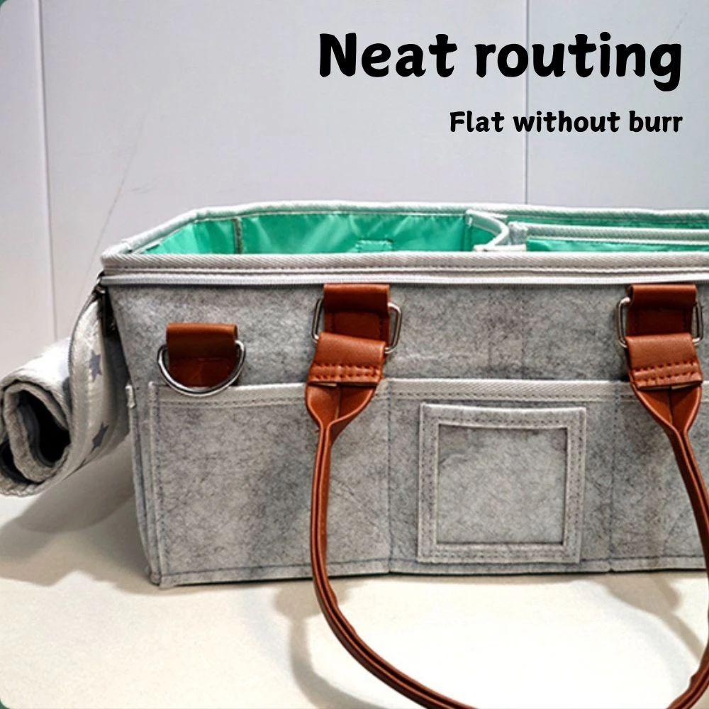 Foldable Design Mommy Tote Bag Felt Cloth Multifunctional Storage  Mommy Storage