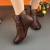 Low Heel Walking Ankle Boots Side Zipper Design Winter Casual Short Boots Suitable For Going Beach Side Wear