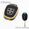 For Toyota Corolla Fielder Vitz Rav4 Mk4 Rav 4 2 Buttons Soft Tpu Car Key Case Cover Remote Shell Fob Holder Keychain Protector