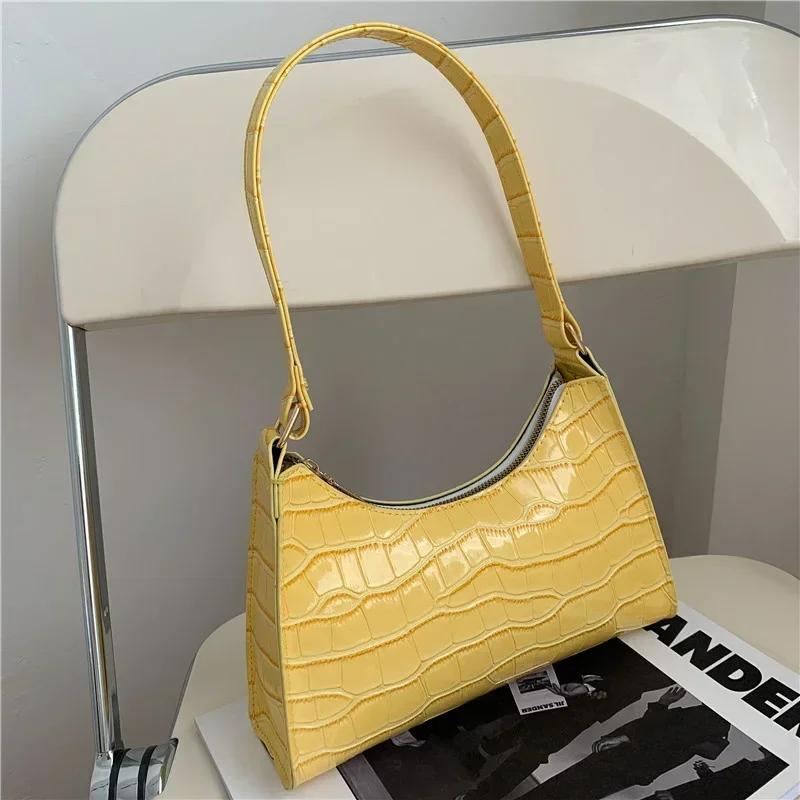 Fashionable and Popular Underarm Bag for Women's Japanese New Crocodile Pattern Versatile Shoulder Bag