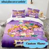 3PCS Custom Name Adventure Playroom Rug-rats Bedding Set, Including 1pc Duvet Cover And 2pcs Pillowcases, Suitable for Dorms and Bedrooms Gift