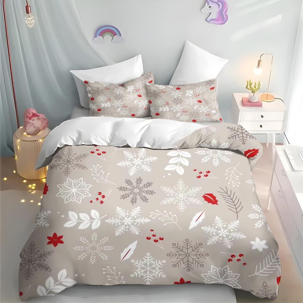 Merry Christmas Cover Quilt Cartoon Duvet Printing Home Breathable Children's Bedding Custom Made Set Kingreathable Bedding