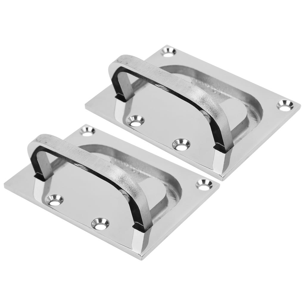 2PCS Stainless Steel Boat Hatch Pull Deck Cover Handle Marine Hardware Locker Ring