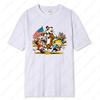 Calvin and Hobbes Rugby Graphic Tshirt Cotton for Men Women Vintage Cartoon Character Print Tees Soft Breathable Loungewear Tops