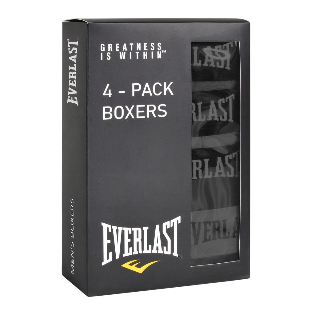 EVERLAST Men's Boxer Shorts Set Black Rubber Cotton Set of 8
