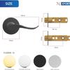 Entrance Knob Set Polished Chrome, Door Knob with Lock for Internal Wooden Doors, Complete Set with Tubular Latch and 3 Keys