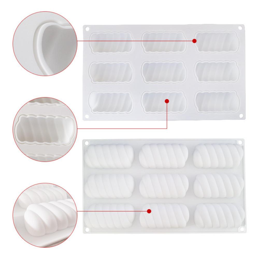 

9 в ряд Twister Tarta Mousse Cake Силиконовая форма для выпечки десертов белый