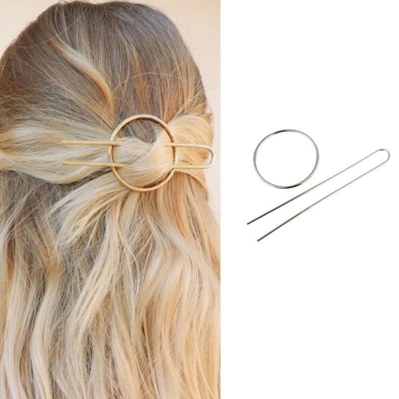 New Hairpin Hair Sticks Minimalist Big Pearl Trendy Punk Metal Hair Accessories Headwear Hairstyle for Women Jewelry H048