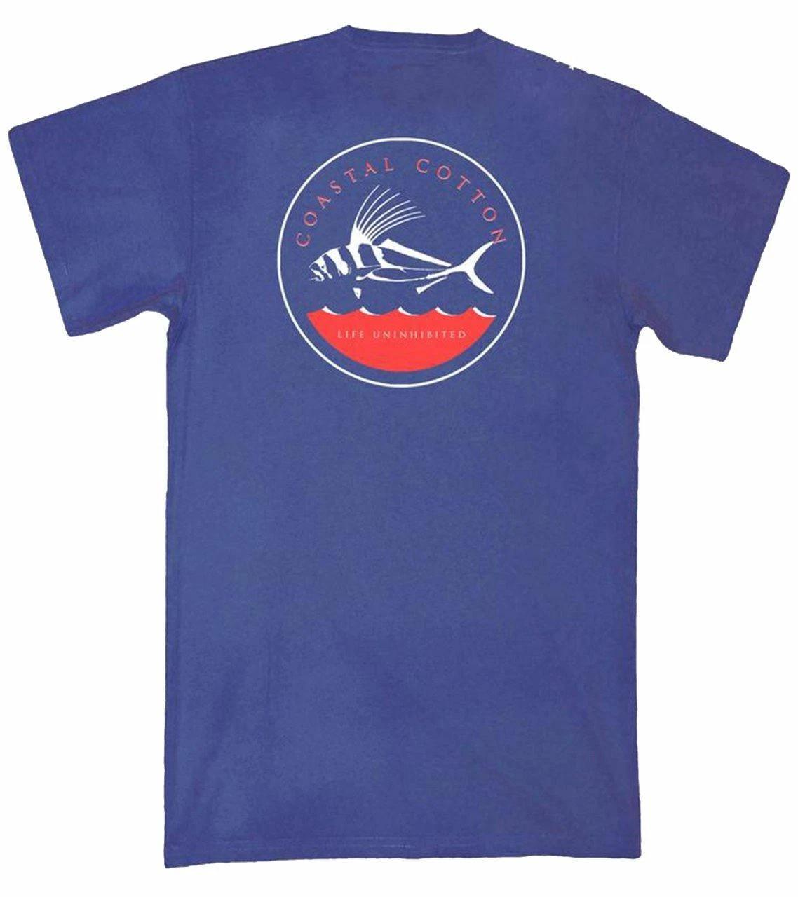 

Coastal Cotton Clothing Rooster Fish Short Sleeve Pocket T-Shirt M