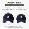 Large Head Circumference Baseball Cap Men's /Women's Dome Hat Soft Top Cap 60/65cm Sun Protection  Letter R Hat Adult Caps