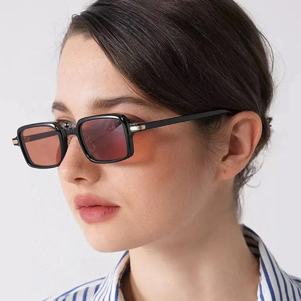 Classic Rivet Vintage Square Sunglasses Women For Men Male Luxury Brand Designer Sun Glasses Punk Popular Hip Hop Shades Uv400