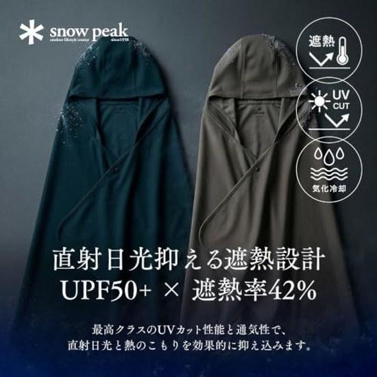 Snow Peak Cooling Poncho UV Cut Heat Shield Rate 42 Shade ET-26SU009 Outer Camping Outdoor Men Women GREIGE NAVY One Size