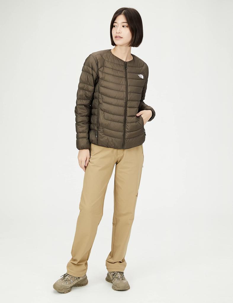The North Face Thunder Round Neck Cold Cocoa Size M Women's Jacket, Water-Repellent, Photonic, Weather, Brown,