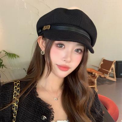 Cappello coreano nuovo autunno e inverno per donna, versatile cappello a stella con lingua d'anatra, antivento e caldo per l'inverno, novità per cappello da ragazzo
