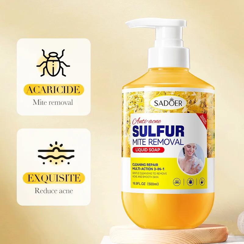 500ml Deep Cleansing Sulfur Mite Removal Body Wash Oil Control Shower Gel  Bath and Body Cleansers