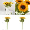 Sunflower Faux Flower Display With Fixed Shape Silk Craft For Event And Photography Use