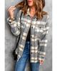 Azura Exchange Plaid Print Pocket Shacket