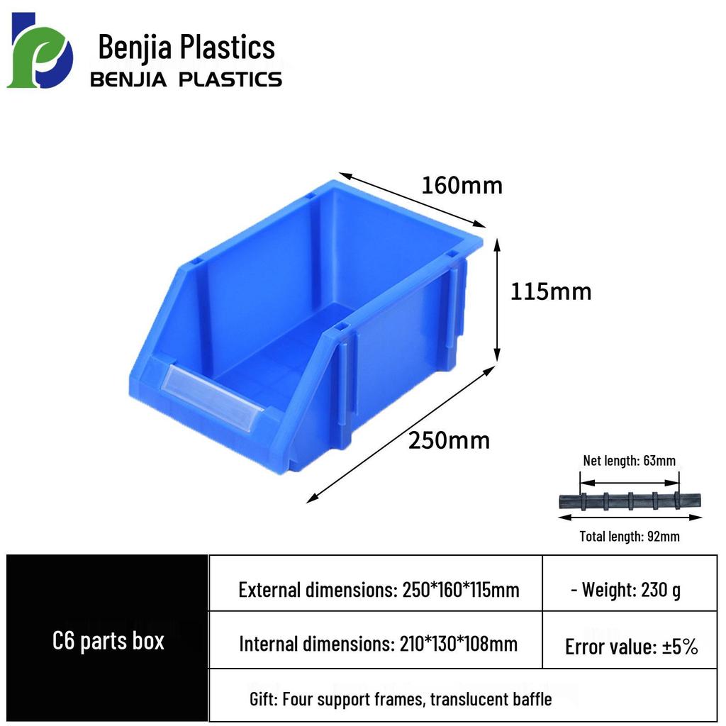 Large Wall-Mounted Plastic Screw Organizer with Compartments