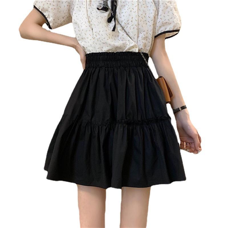 2025 Lato Biała Elastyczna Talia Linia A Krótka Spódnica dla Kobiet