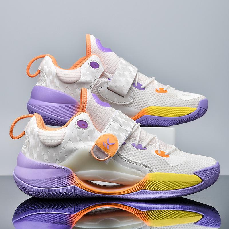 Splash 6th Generation New Basketball Shoes Actual Friction Will Ring Sneakers Men's Professional Cement Floor Rubber Sole EVA Velcro