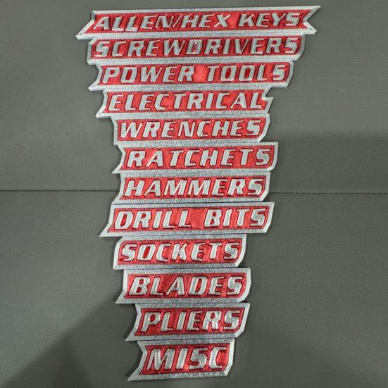 1/10/12Pcs Magnetic Toolbox Label Easy To Read Reusable 3D Magnetic Tool Chest Organizer Tag Mini Toolboxes Drawers Marker Organization Label