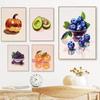 Disco Vintage Cherry Strawberry Blueberry Watermelon Lemon Fruit Art Poster Canvas Paintings Wall Art Pictures Home Decor