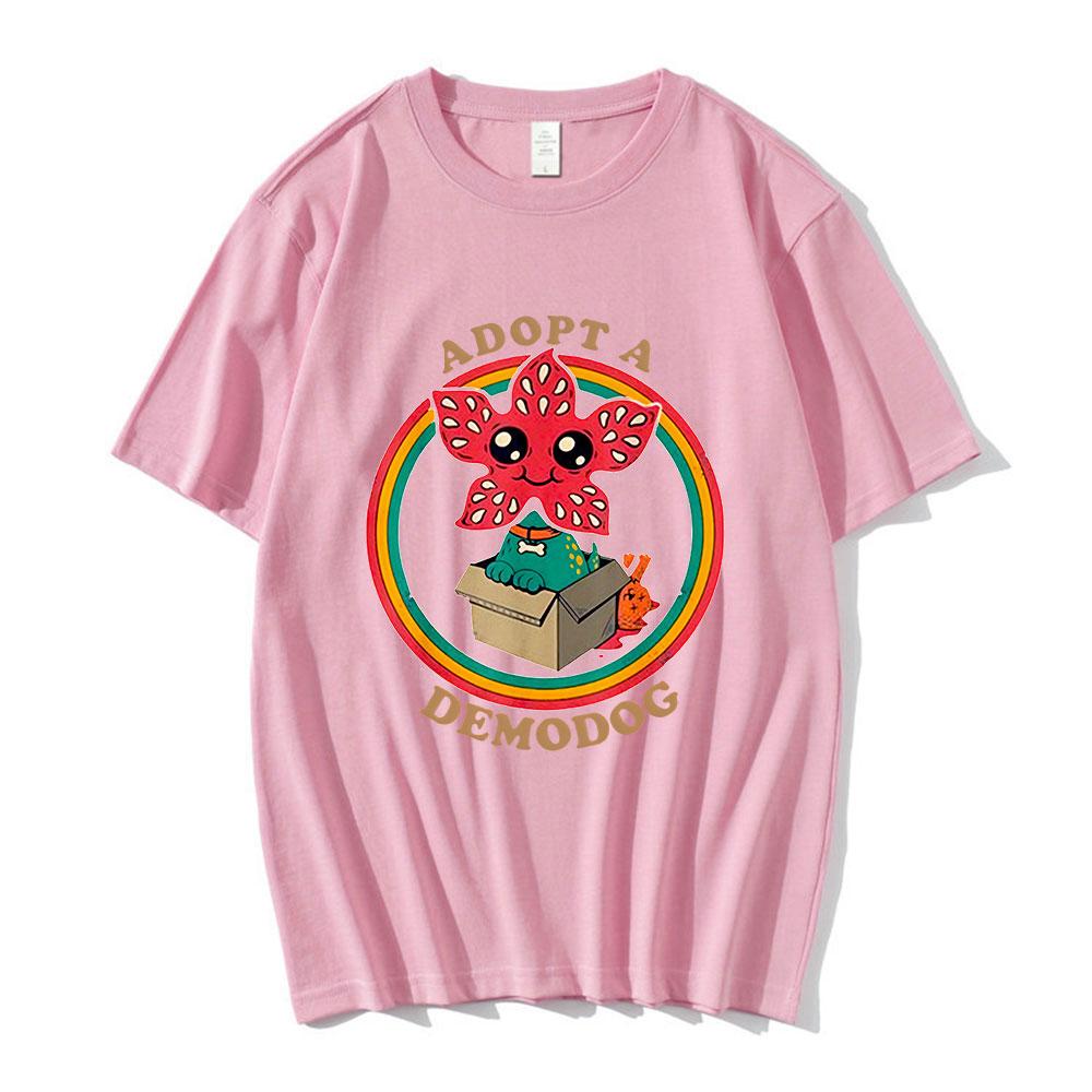 Adopt A Demogorgon Cute Cannibal Flower Graphic T Shirt Men's Women Cotton Casual T-shirts Fashion Vintage Short Sleeves T-shirt