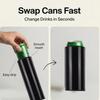 Double Can Cooler Insulator Non Slip Holds Two 12 Oz Cans Insulated Can Holder for Beer Soda Energy Drink Black