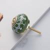 Pastoral Style Painted Ceramic 28*40mm Round Bedroom Cabinet Door Drawer Kitchen Handle Drawer Furniture Box Knobs