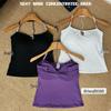 Purple Beaded Halter Tank Top - Women's Sexy Open Back Summer Style