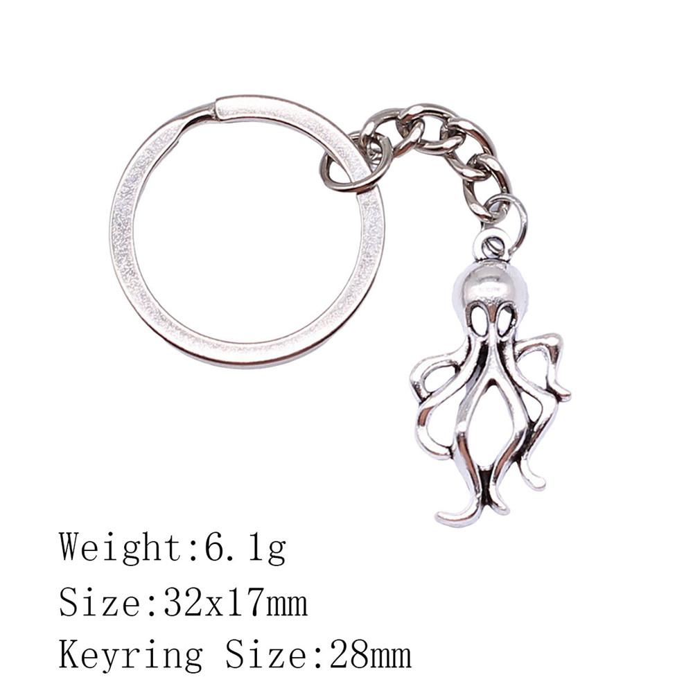 Mother's Day Keychain For Bags Seahorse Octopus Mermaid Key Ring Souvenir Men Chains