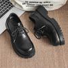 Fashion Mens Casual Leather Derby Shoes Men'S Youth Thick Sole Big Toe Trendy Shoes Men Lace-Up Heightened Shoe New