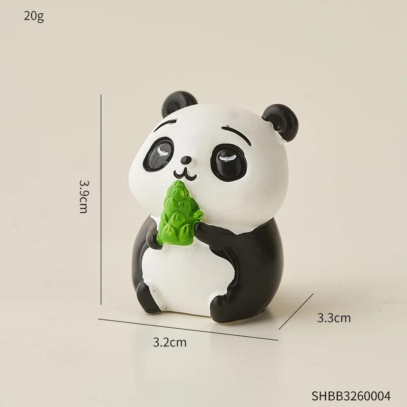 Umělecká kreslená figurka pandy Domácí obývací dekorace Stolní dekorace Narozeninový dárek Doplňky na pracovní stůl Roztomilá pryskyřičná zvířátka řemesla