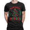 Lieber Weihnachtsmann bring einfach Pferde T-Shirts für Männer 100% Baumwolle Neuheit T-Shirts Rundhals T-Shirts Kurzarm Oberteile Grafik