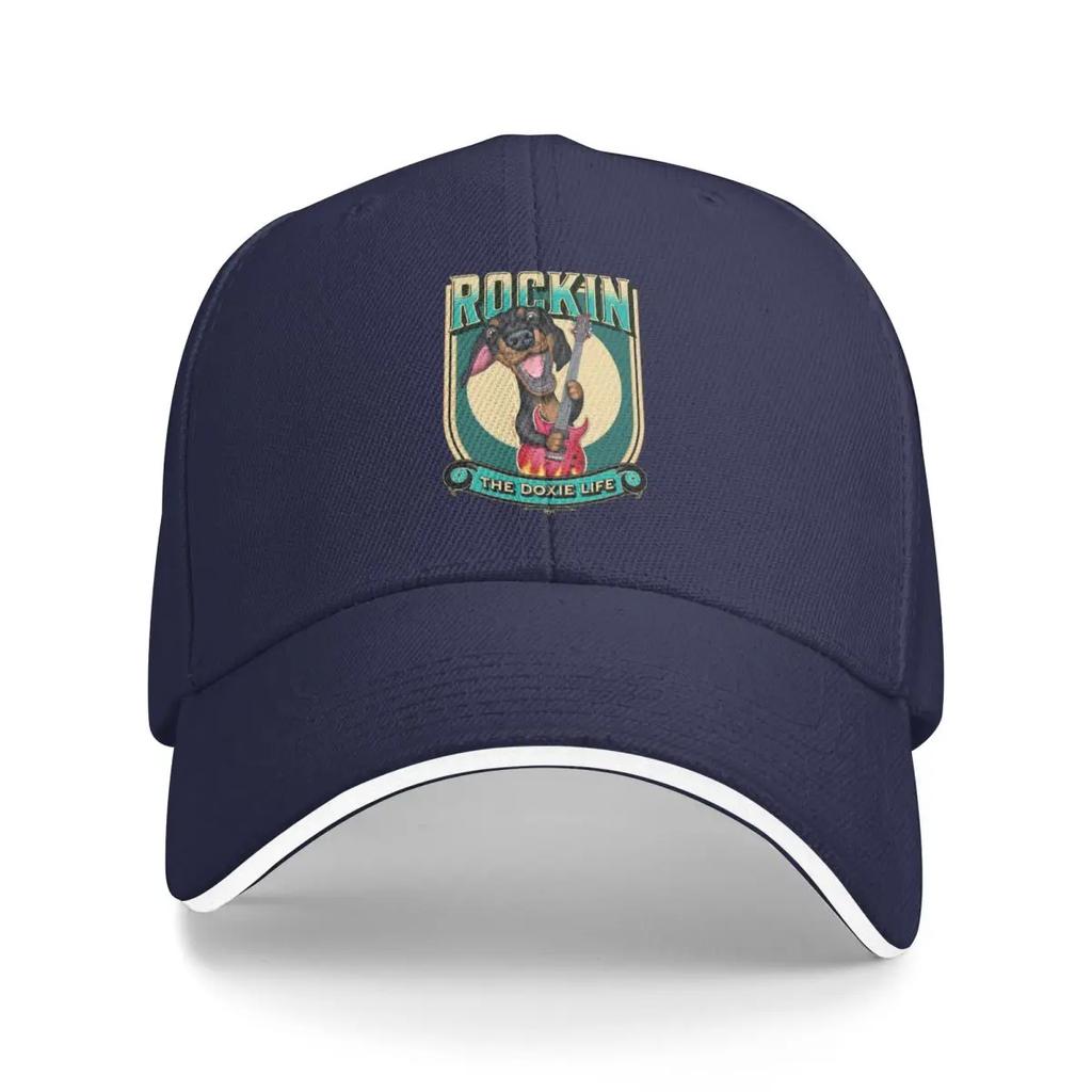 Baseball Caps Funny Dachshund Weenie Playing Guitar Customized Men Women Sport Summer Hats